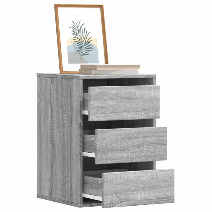 Dulap colț cu sertare sonoma gri 40x41x58 cm lemn prelucrat - WALTI WALTI