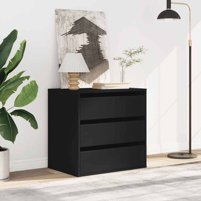 Dulap colț cu sertare negru 60x41x58 cm lemn prelucrat - WALTI WALTI