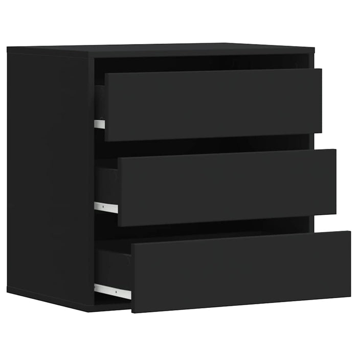 Dulap colț cu sertare negru 60x41x58 cm lemn prelucrat - WALTI WALTI