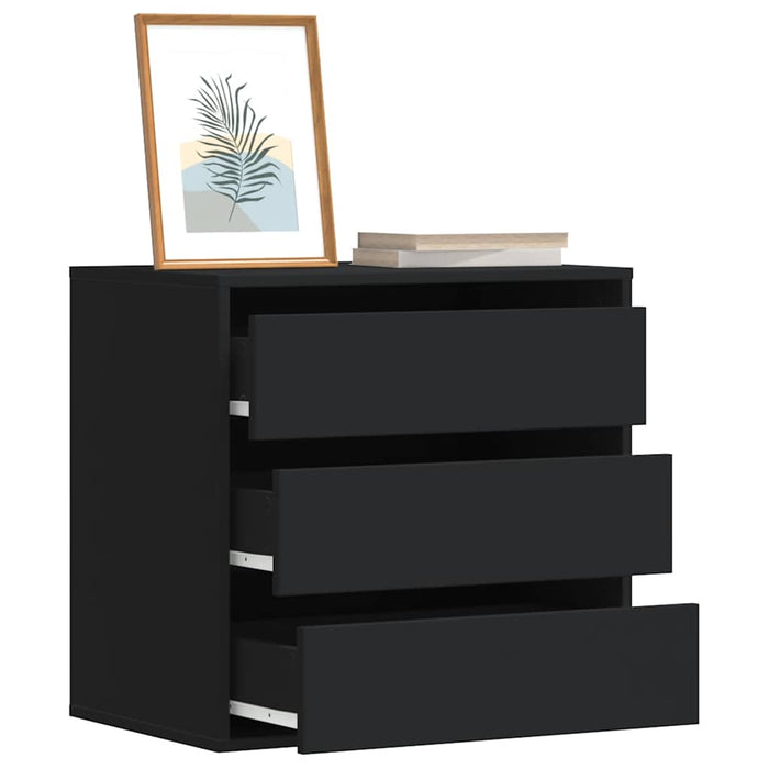 Dulap colț cu sertare negru 60x41x58 cm lemn prelucrat - WALTI WALTI