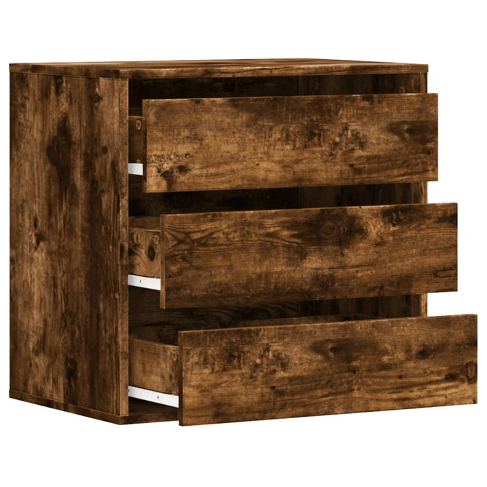 Dulap colț cu sertare stejar fumuriu 60x41x58 cm lemn prelucrat - WALTI WALTI