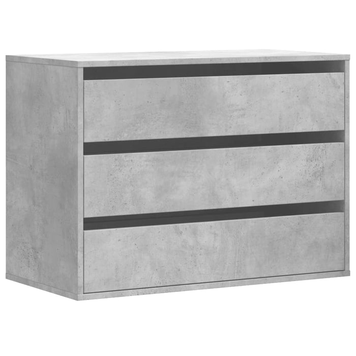 Dulap colț cu sertare gri beton 80x41x58 cm lemn prelucrat - WALTI WALTI