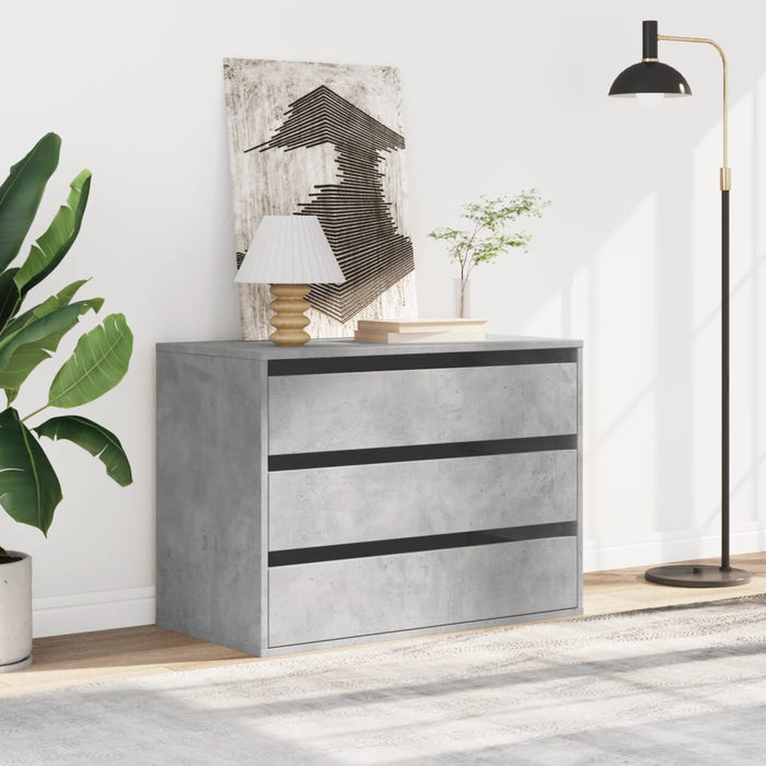 Dulap colț cu sertare gri beton 80x41x58 cm lemn prelucrat - WALTI WALTI