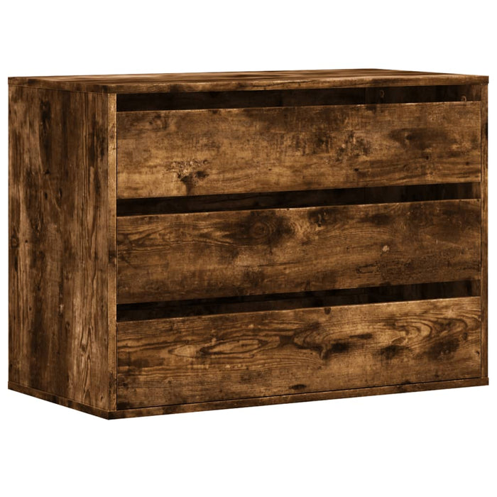 Dulap colț cu sertare stejar fumuriu 80x41x58 cm lemn prelucrat - WALTI WALTI