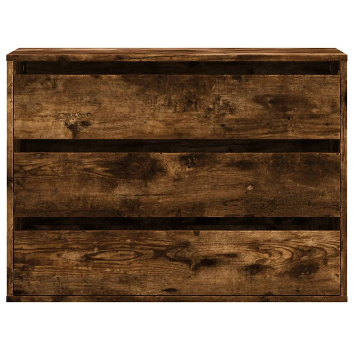 Dulap colț cu sertare stejar fumuriu 80x41x58 cm lemn prelucrat - WALTI WALTI