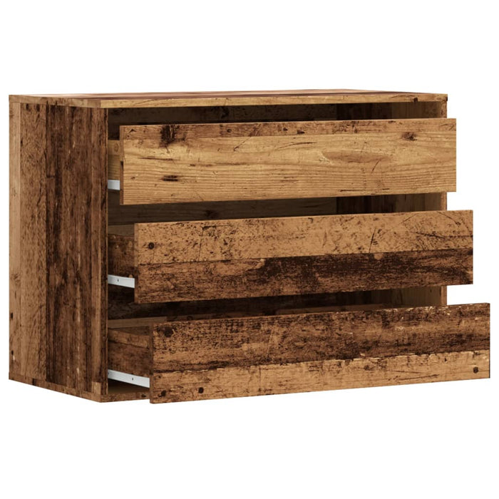 Dulap colț cu sertare lemn vechi 80x41x58 cm lemn prelucrat - WALTI WALTI