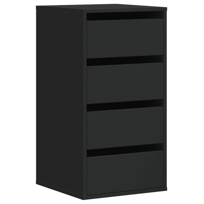 Dulap colț cu sertare negru 40x41x76 cm lemn prelucrat - WALTI WALTI