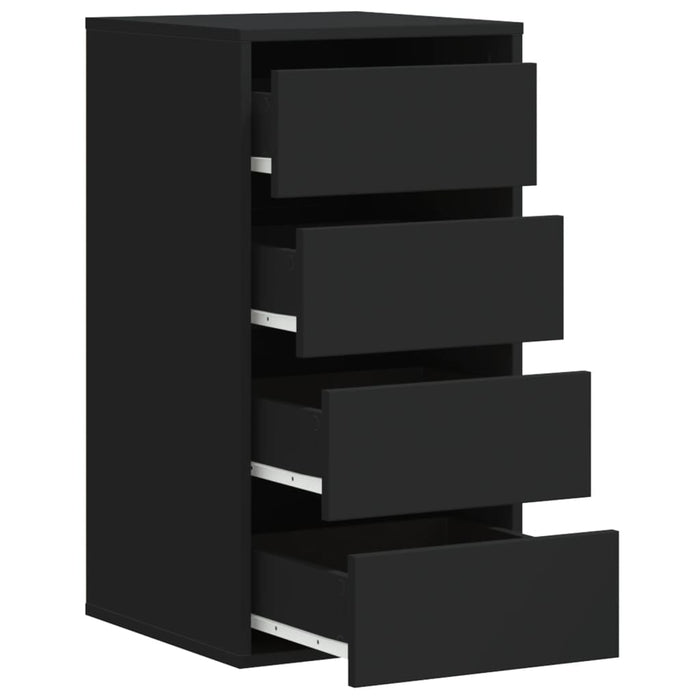 Dulap colț cu sertare negru 40x41x76 cm lemn prelucrat - WALTI WALTI