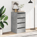 Dulap colț cu sertare gri beton 40x41x76 cm lemn prelucrat - WALTI WALTI