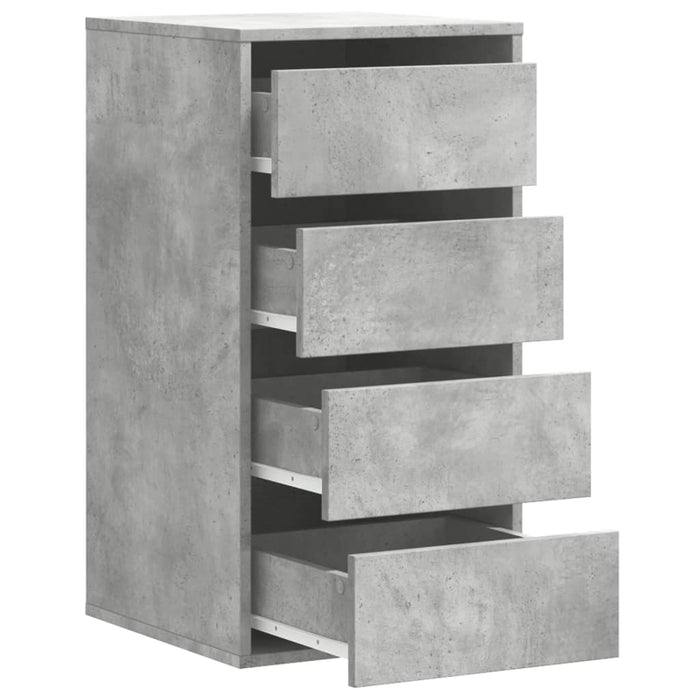 Dulap colț cu sertare gri beton 40x41x76 cm lemn prelucrat - WALTI WALTI