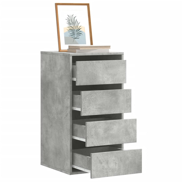 Dulap colț cu sertare gri beton 40x41x76 cm lemn prelucrat - WALTI WALTI