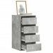 Dulap colț cu sertare gri beton 40x41x76 cm lemn prelucrat - WALTI WALTI