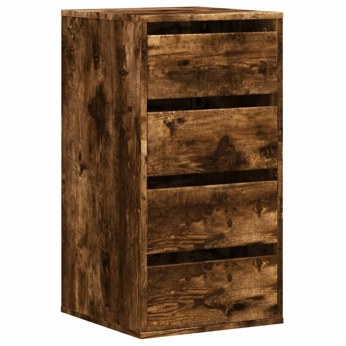 Dulap colț cu sertare stejar fumuriu 40x41x76 cm lemn prelucrat - WALTI WALTI