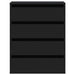Dulap colț cu sertare negru 60x41x76 cm lemn prelucrat - WALTI WALTI