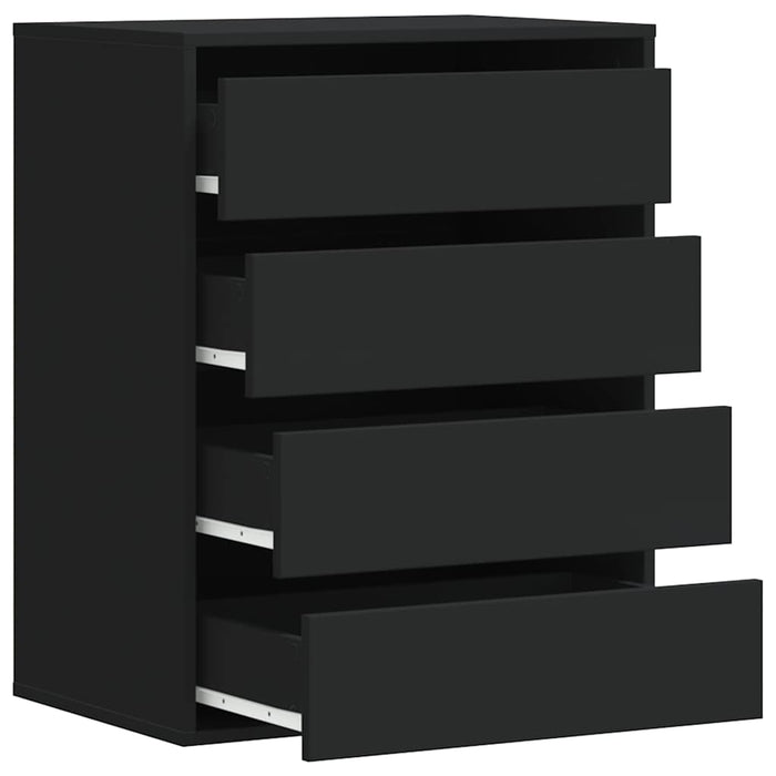 Dulap colț cu sertare negru 60x41x76 cm lemn prelucrat - WALTI WALTI