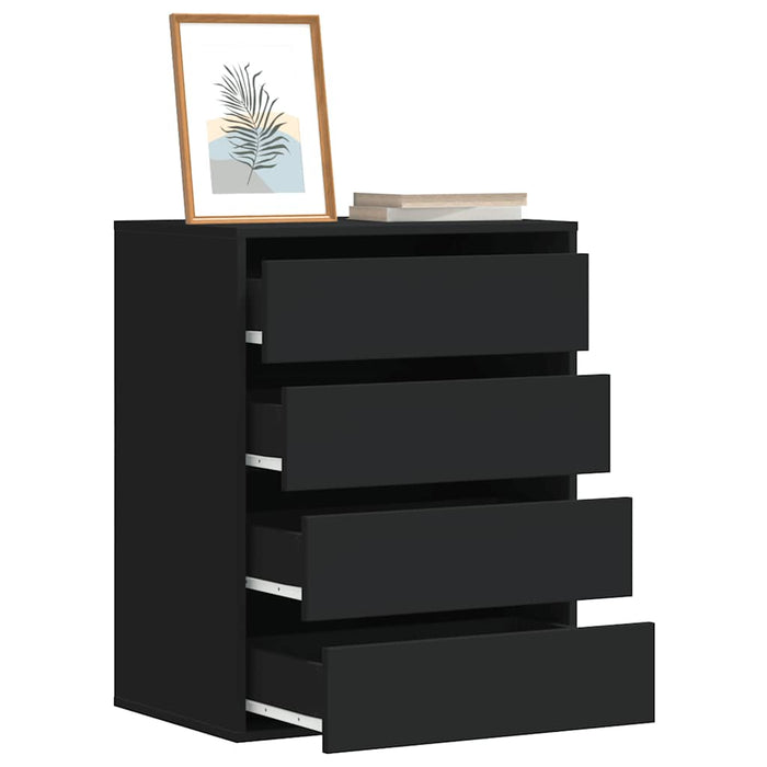 Dulap colț cu sertare negru 60x41x76 cm lemn prelucrat - WALTI WALTI