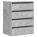 Dulap colț cu sertare gri beton 60x41x76 cm lemn prelucrat - WALTI WALTI