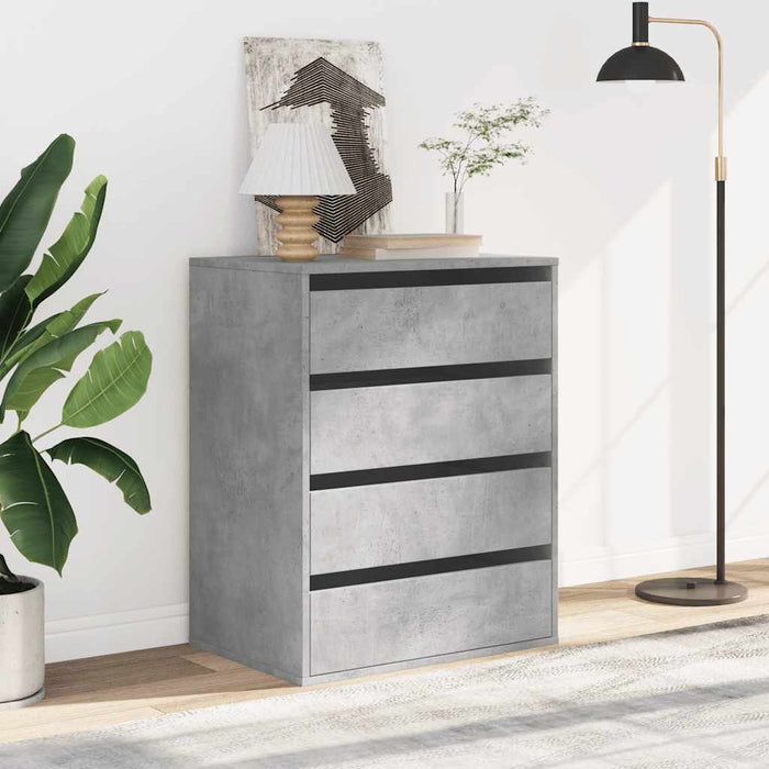 Dulap colț cu sertare gri beton 60x41x76 cm lemn prelucrat - WALTI WALTI
