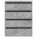 Dulap colț cu sertare gri beton 60x41x76 cm lemn prelucrat - WALTI WALTI