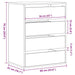 Dulap colț cu sertare gri beton 60x41x76 cm lemn prelucrat - WALTI WALTI