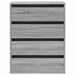 Dulap colț cu sertare sonoma gri 60x41x76 cm lemn prelucrat - WALTI WALTI