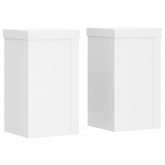 Suporturi de plante, 2 buc., alb, 10x10x18 cm, lemn prelucrat - WALTI WALTI