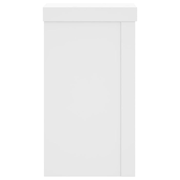 Suporturi de plante, 2 buc., alb, 10x10x18 cm, lemn prelucrat - WALTI WALTI