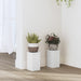 Suporturi de plante, 2 buc., alb, 10x10x18 cm, lemn prelucrat - WALTI WALTI