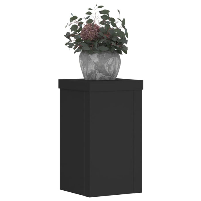 Suporturi de plante, 2 buc., negru, 10x10x18 cm, lemn prelucrat - WALTI WALTI
