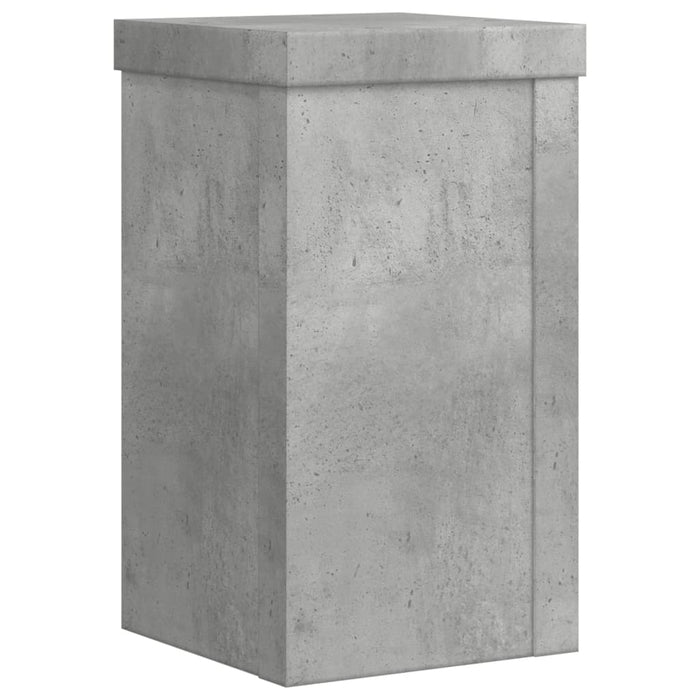 Suport de plante, 2 buc., gri beton, 10x10x18 cm lemn prelucrat - WALTI WALTI