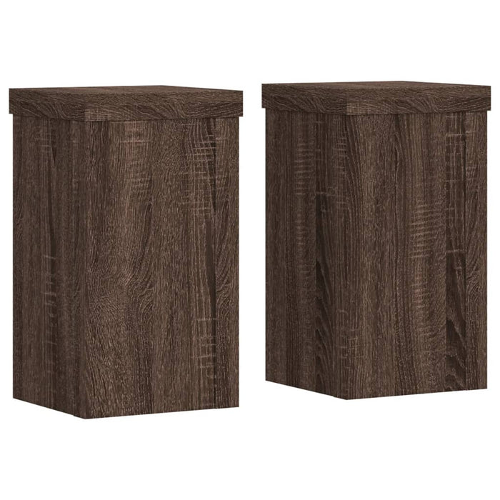 Suporturi de plante 2 buc. stejar maro 10x10x18cm lemn compozit - WALTI WALTI