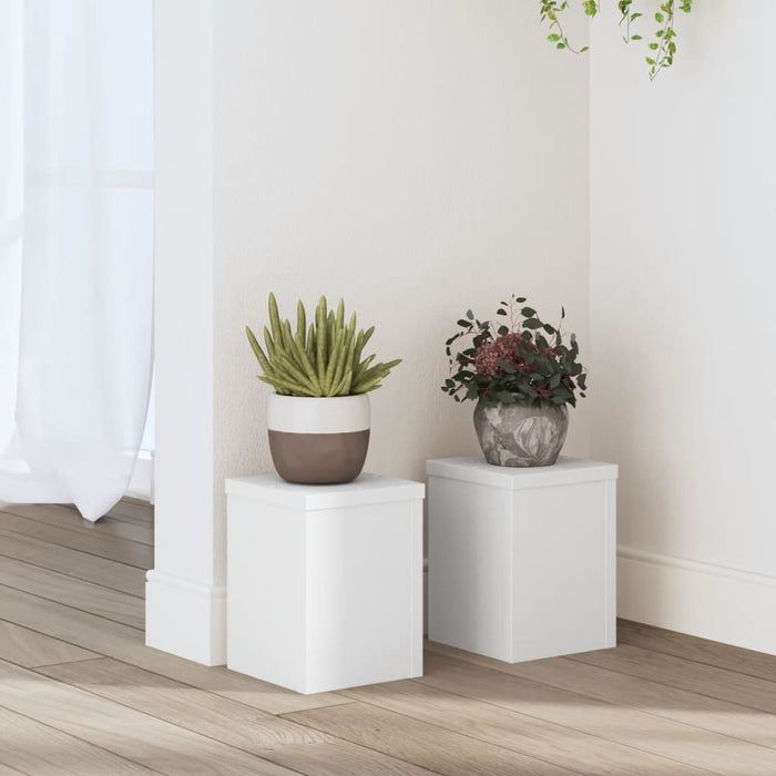 Suporturi de plante, 2 buc., alb, 15x15x20 cm, lemn prelucrat - WALTI WALTI