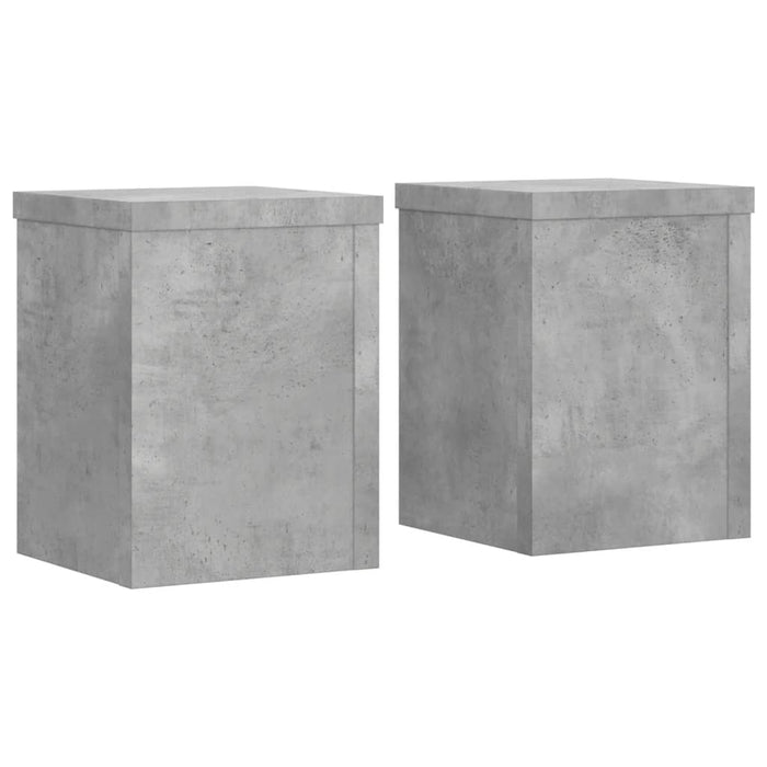 Suport de plante, 2 buc., gri beton, 15x15x20 cm lemn prelucrat - WALTI WALTI