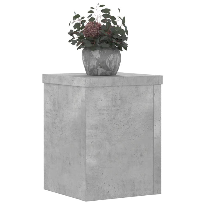 Suport de plante, 2 buc., gri beton, 15x15x20 cm lemn prelucrat - WALTI WALTI