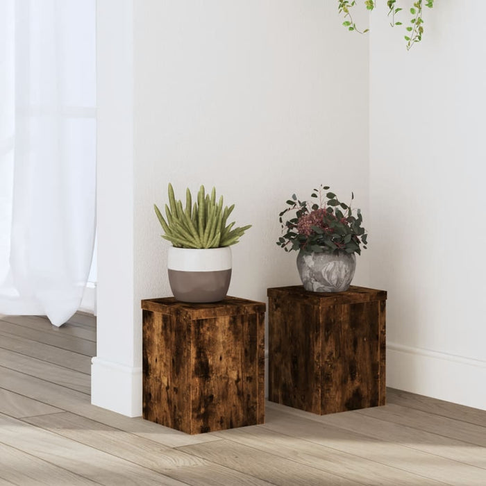 Suporturi de plante, 2 buc., stejar fumuriu, 15x15x20 cm - WALTI WALTI