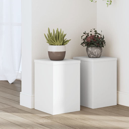 Suporturi de plante, 2 buc., alb, 20x20x30 cm, lemn prelucrat - WALTI WALTI