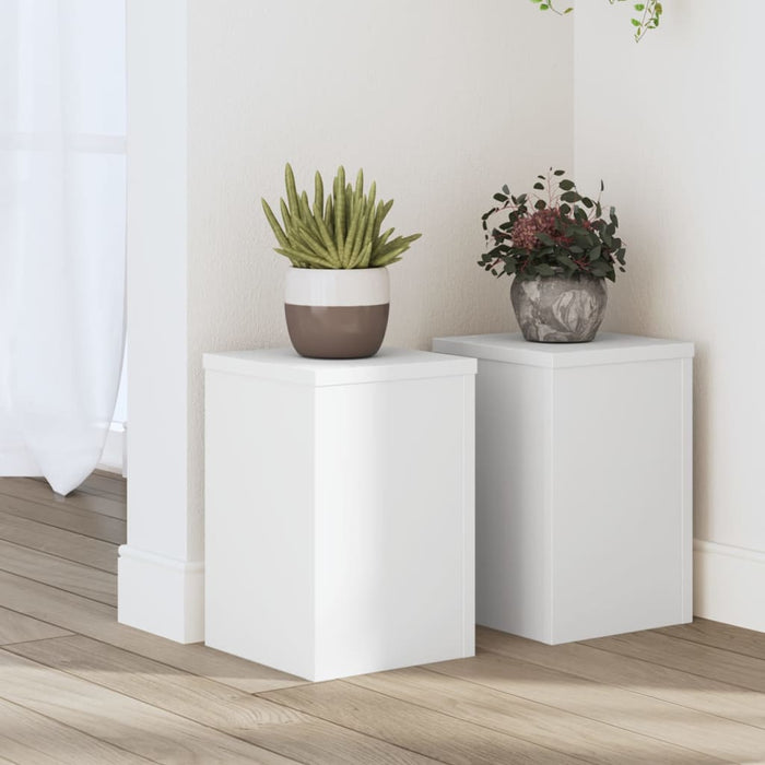Suporturi de plante, 2 buc., alb, 20x20x30 cm, lemn prelucrat - WALTI WALTI
