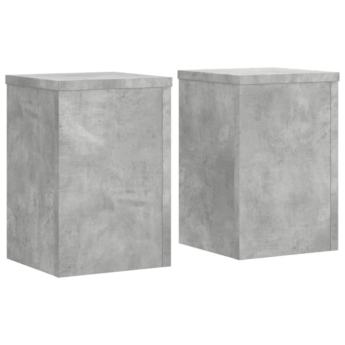 Suport de plante, 2 buc., gri beton, 20x20x30 cm lemn prelucrat - WALTI WALTI
