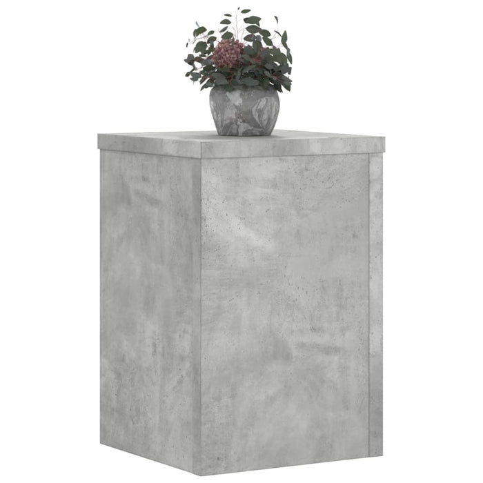 Suport de plante, 2 buc., gri beton, 20x20x30 cm lemn prelucrat - WALTI WALTI