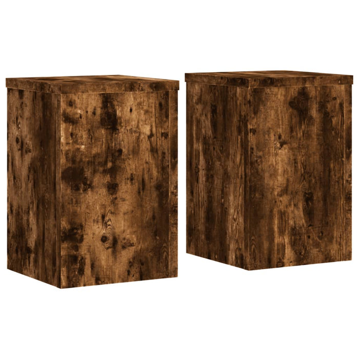 Suporturi de plante 2 buc. stejar fumuriu 20x20x30 cm lemn - WALTI WALTI