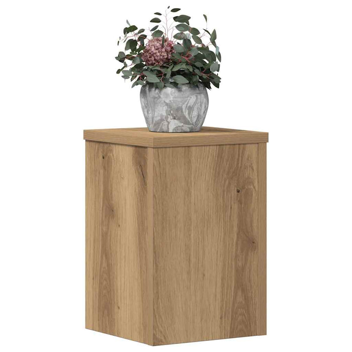 Suporturi de plante, 2 buc., stejar artizanal, 20x20x30cm, lemn - WALTI WALTI