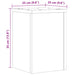 Suporturi de plante, 2 buc., alb, 25x25x35 cm, lemn prelucrat - WALTI WALTI