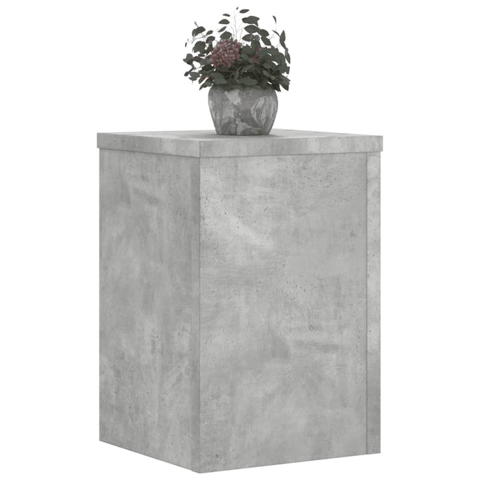 Suport de plante, 2 buc., gri beton, 25x25x35 cm lemn prelucrat - WALTI WALTI