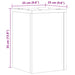Suporturi de plante 2 buc. gri sonoma 25x25x35cm lemn prelucrat - WALTI WALTI