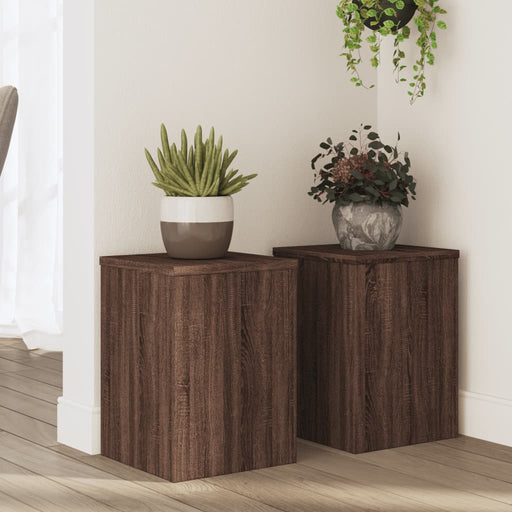 Suporturi de plante 2 buc. stejar maro 25x25x35cm lemn compozit - WALTI WALTI