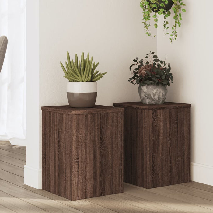 Suporturi de plante 2 buc. stejar maro 25x25x35cm lemn compozit - WALTI WALTI