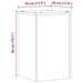Suport de plante 2buc. stejar maro 30x30x50cm lemn prelucrat - WALTI WALTI