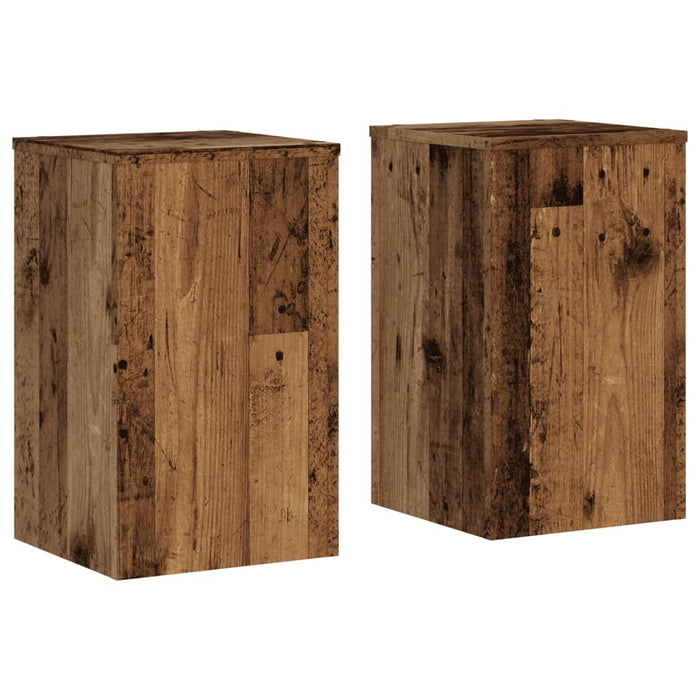Suporturi de plante 2 buc lemn vechi 30x30x50cm lemn prelucrat - WALTI WALTI