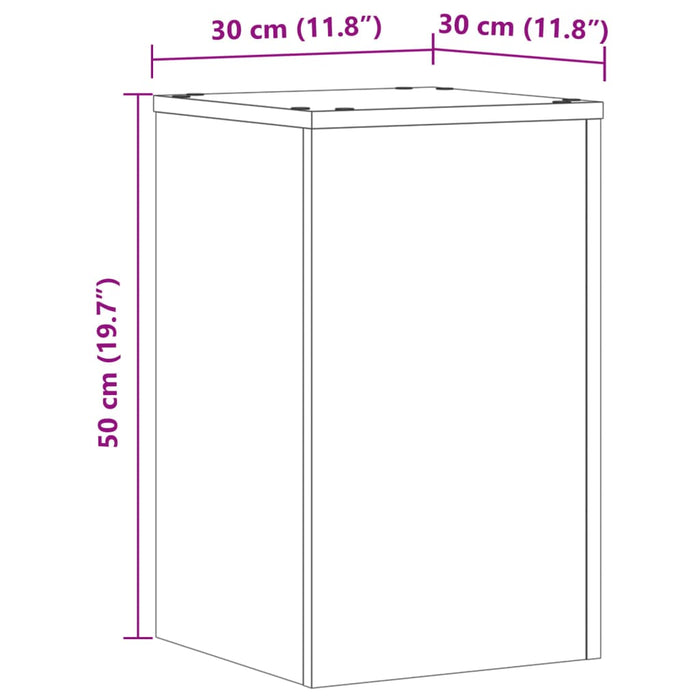 Suporturi de plante 2 buc lemn vechi 30x30x50cm lemn prelucrat - WALTI WALTI