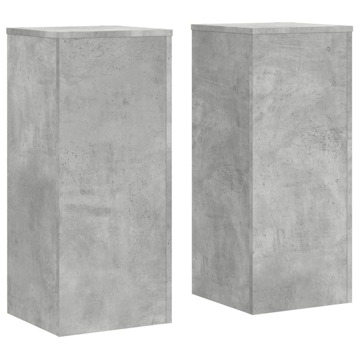Suport de plante, 2 buc., gri beton, 30x30x70 cm lemn prelucrat - WALTI WALTI